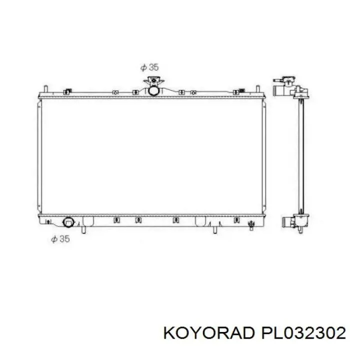 Radiador de esfriamento de motor Koyorad PL032302 preço, a partir de 129,52 USD