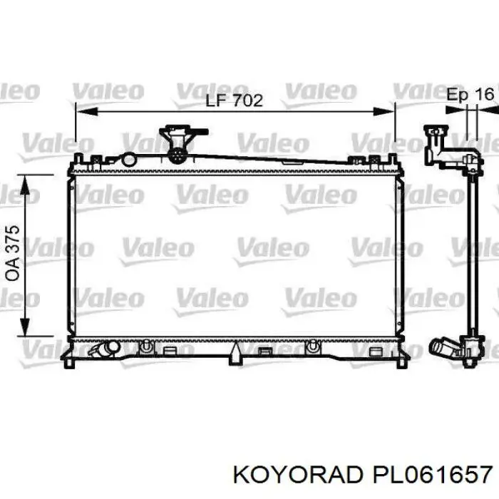 PL061657 Koyorad Radiador de esfriamento de motor