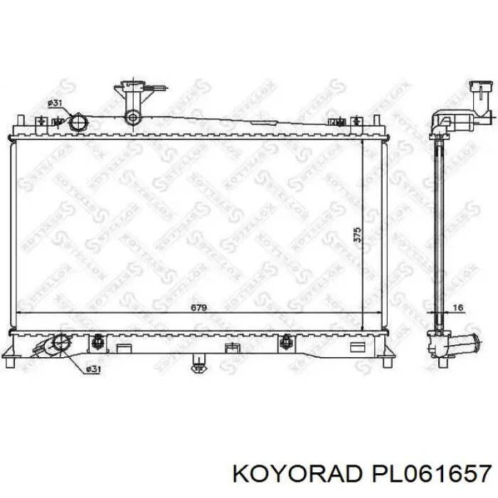 Compre PL061657 Koyorad Radiador de esfriamento de motor