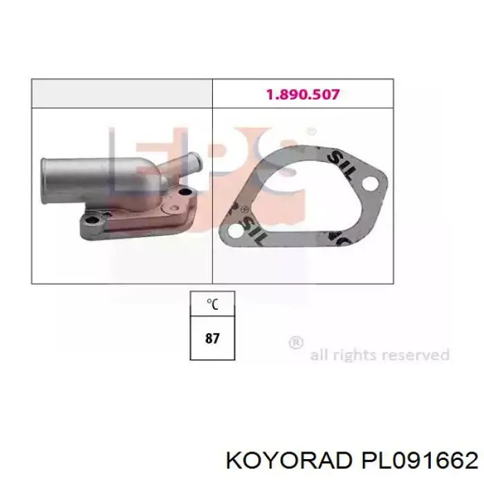 Radiador de esfriamento de motor PL091662 Koyorad