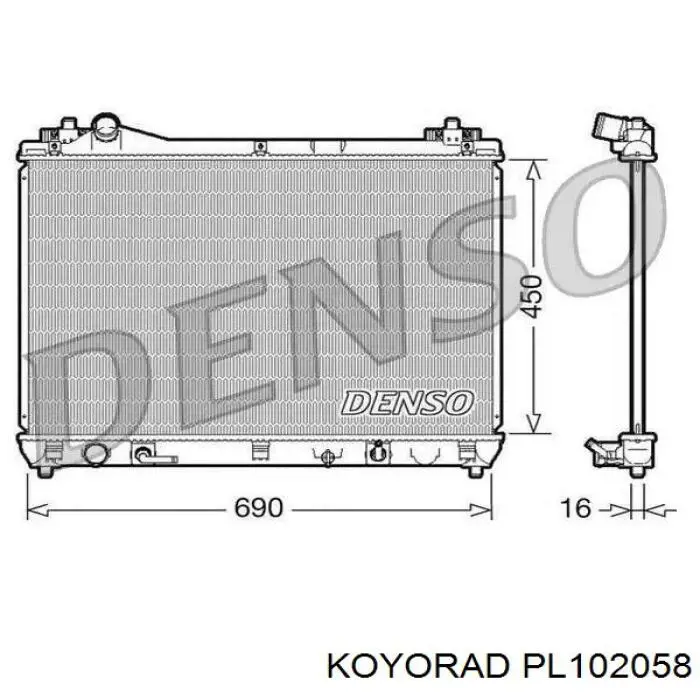 Radiador de esfriamento de motor Koyorad PL102058 preço, a partir de 136,26 USD