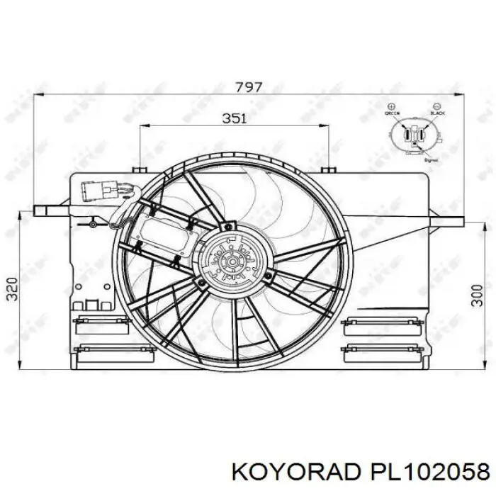 Compre PL102058 Koyorad Radiador de esfriamento de motor