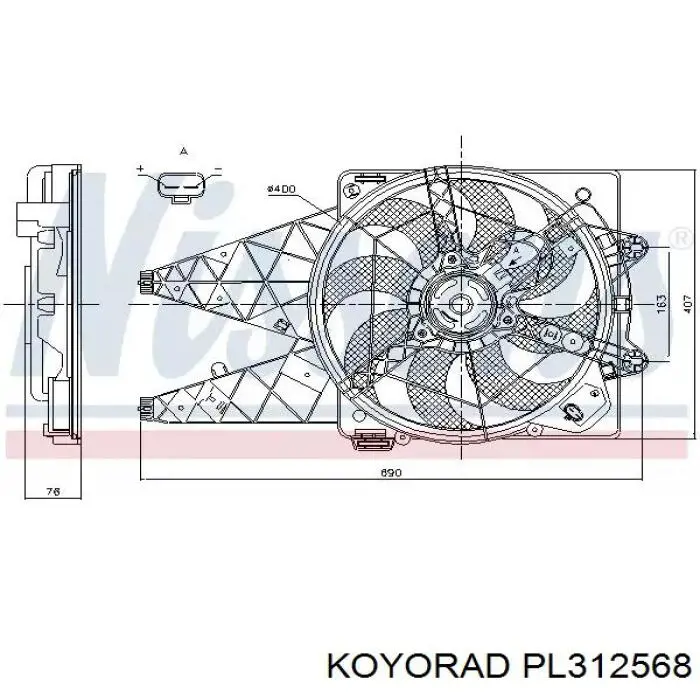 PL312568 Koyorad Radiador de esfriamento de motor