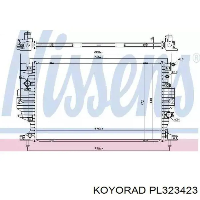 Radiador de esfriamento de motor Koyorad PL323423 preço, a partir de 132,21 USD