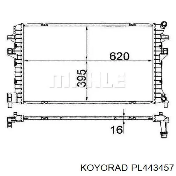 PL443457 Koyorad Radiador de esfriamento de motor adicional