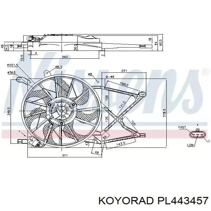 Radiador de esfriamento de motor adicional Koyorad PL443457 preço, a partir de 83,64 USD