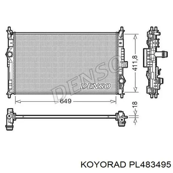 Compre 1610017680 Peugeot/Citroen Radiador de esfriamento de motor
