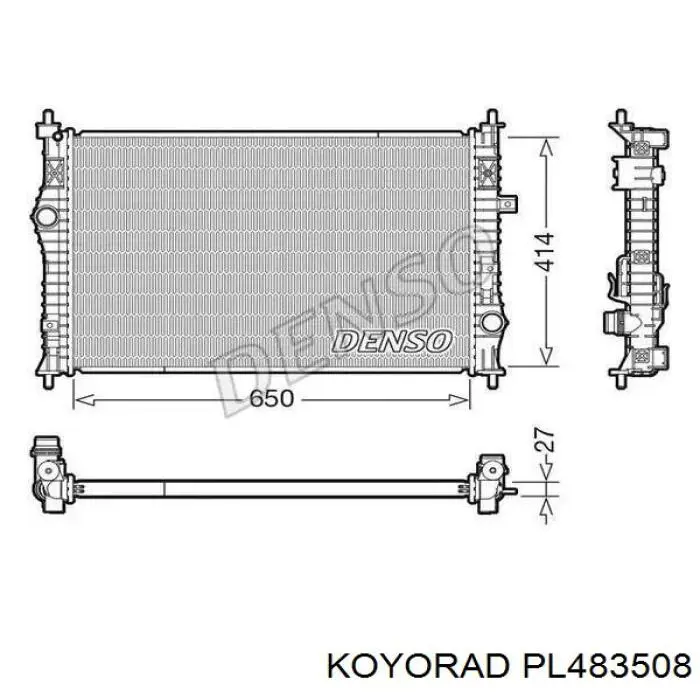 Radiador de esfriamento de motor 355640 Kale