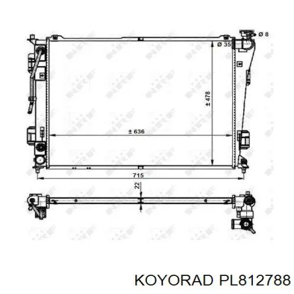Compre 613HNA188 TYC Radiador de esfriamento de motor