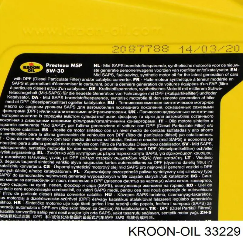 Óleo para motor Kroon OIL 33229 preço, a partir de 51,93 USD