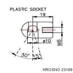 Compre 23189 Krosno Amortecedor de tampa de porta-malas (de 3ª/5ª porta traseira)