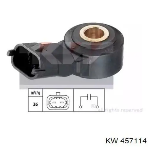 Compre 457114 KW AUTOMOTIVE Sensor de detonação