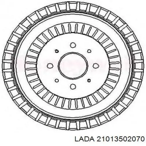 Compre 21013502070 Lada Tambor do freio traseiro