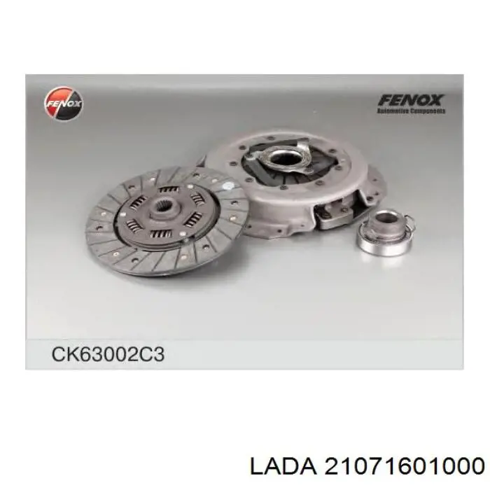 Kit de embraiagem (3 peças) 21071601000 Lada