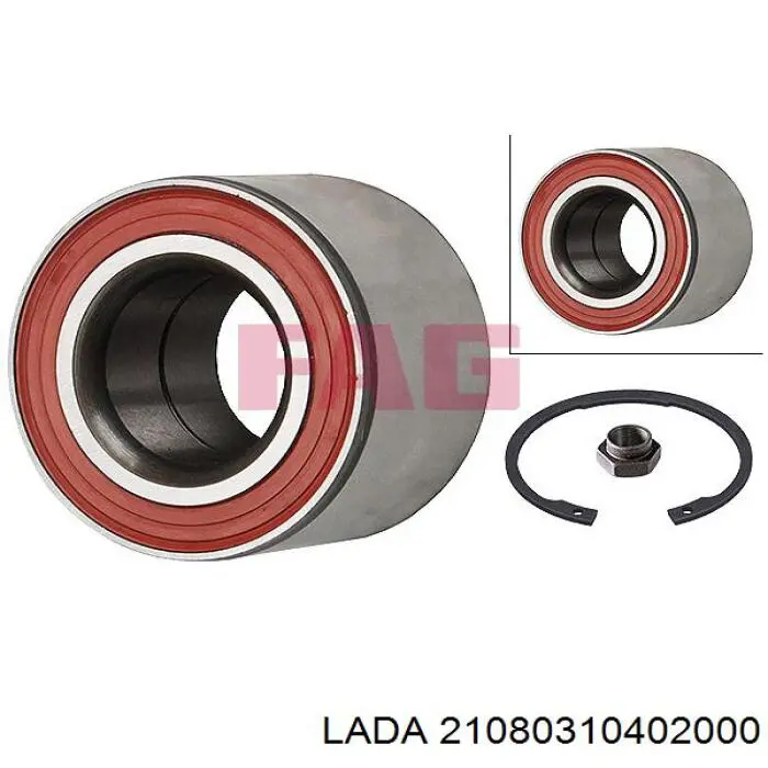 21080310402000 Lada Rolamento de cubo traseiro