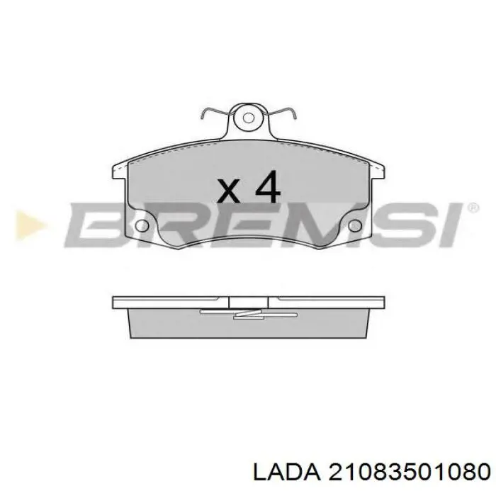 21083501080 Lada Sapatas do freio dianteiras de disco