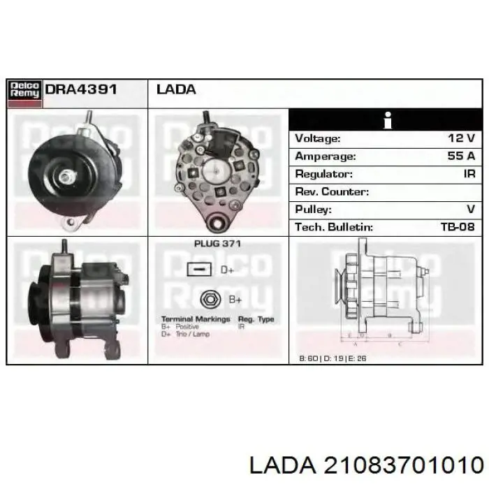 21083701010 Lada Gerador