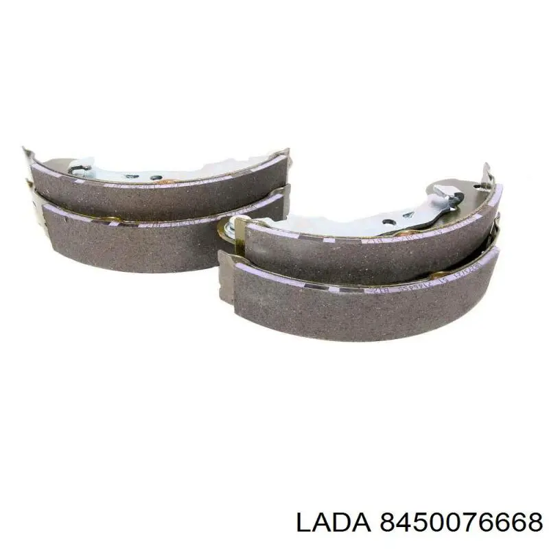 Sapatas do freio traseiras de tambor 8450076668 Lada