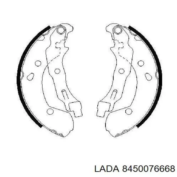 Compre 8450076668 Lada Sapatas do freio traseiras de tambor