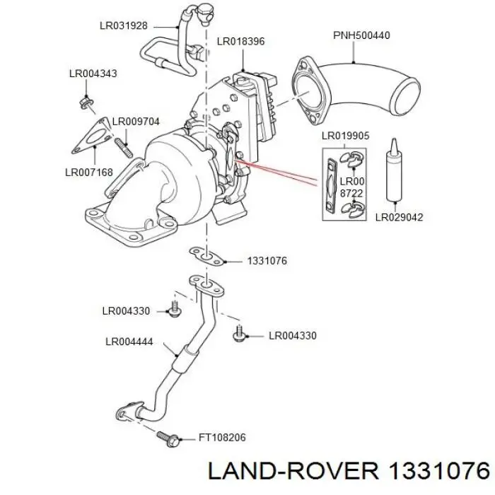 Compre 4R8Q6N652AA Ford Vedante de mangueira de derivação de óleo de turbina