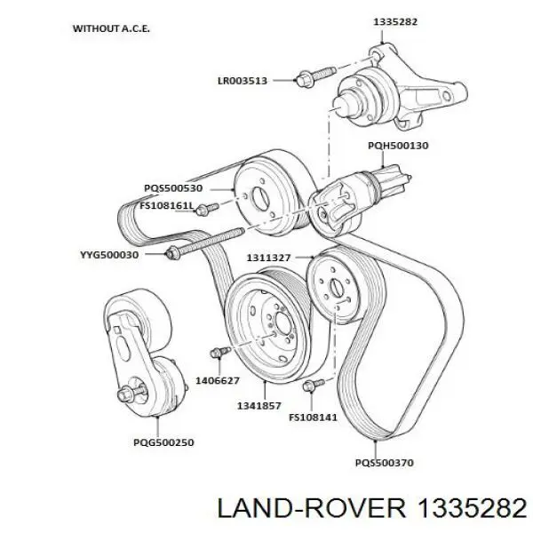 1335282 Land Rover Consola de acoplamento viscoso do sistema de esfriamento de suporte