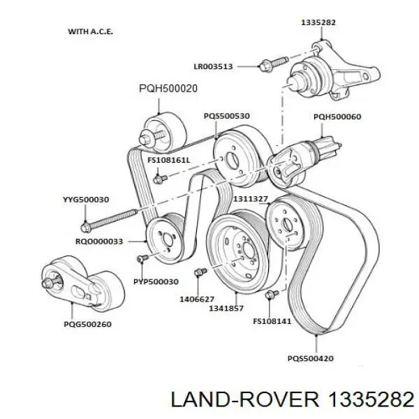 Consola de acoplamento viscoso do sistema de esfriamento de suporte Land Rover 1335282 preço, a partir de 122,80 USD
