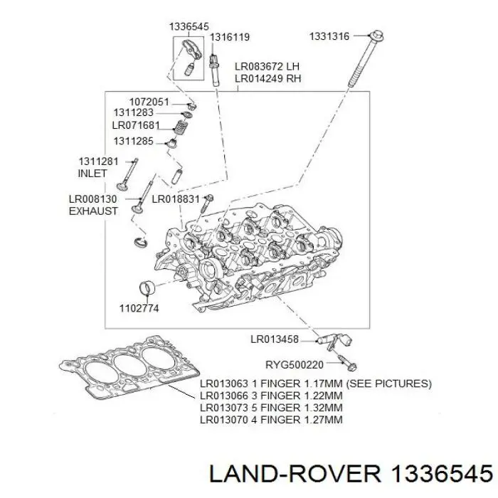 Compensador hidrâulico (empurrador hidrâulico), empurrador de válvulas Land Rover 1336545 preço, a partir de 20,40 USD