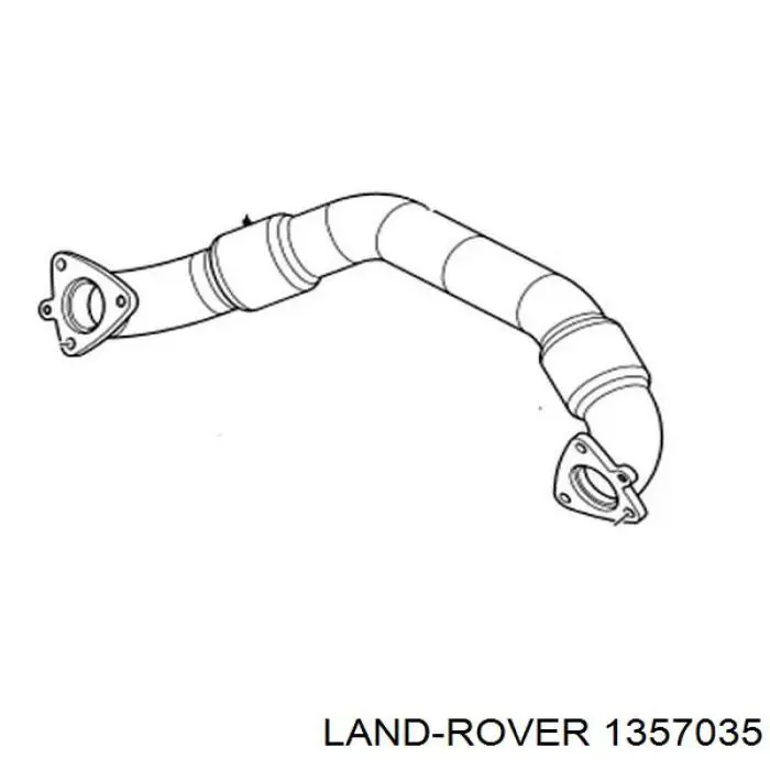 1336235 Land Rover Tubo coletor de escape traseiro