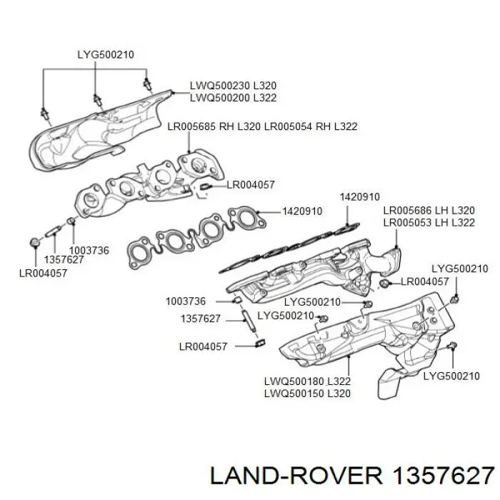 Prego de tubo coletor de escape Land Rover 1357627 preço, a partir de 3,69 USD