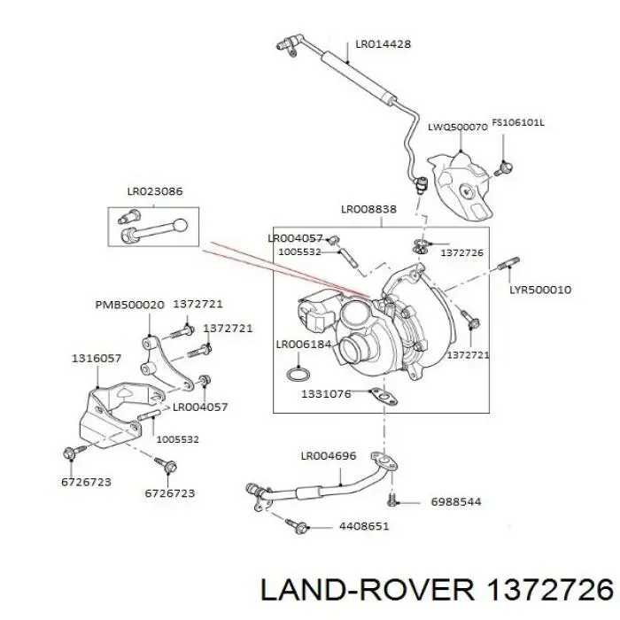 1372726 Land Rover Arruela de mola