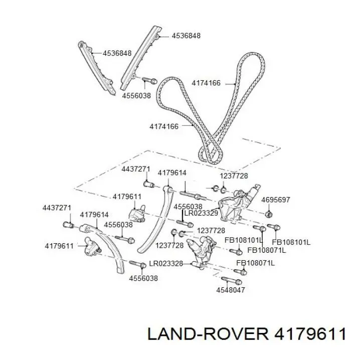 Reguladora de tensão da cadeia do mecanismo de distribuição de gás Land Rover 4179611 preço, a partir de 230,36 USD