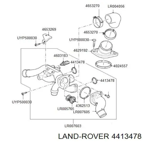Vedante de termostato Land Rover Range Rover SPORT I L320