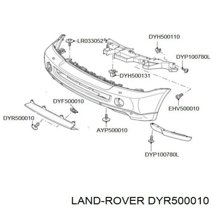 Cápsula (prendedor) de fixação do pára-choque dianteiro Land Rover DYR500010 preço, a partir de 3,46 USD