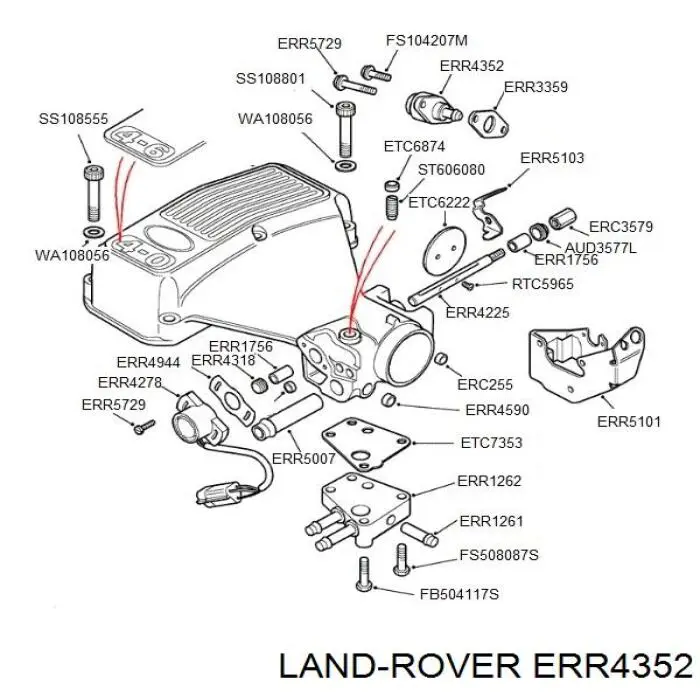 Válvula (regulador) de marcha a vácuo Land Rover ERR4352 preço, a partir de 12,98 USD