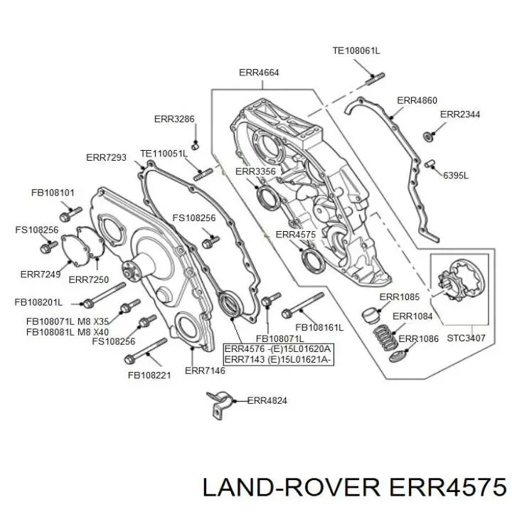 Vedação dianteira de cambota de motor Land Rover ERR4575 preço, a partir de 8,50 USD
