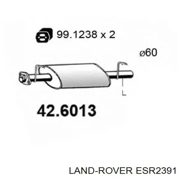 Compre ESR2391 Land Rover Silenciador, parte traseira