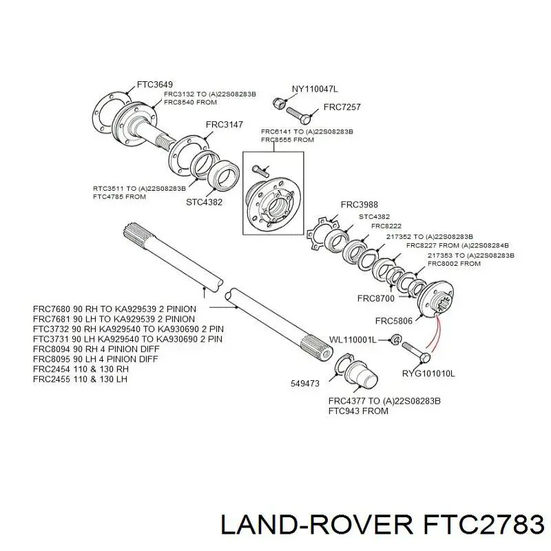 Bucim interno de cubo dianteiro Land Rover FTC2783 preço, a partir de 5,32 USD