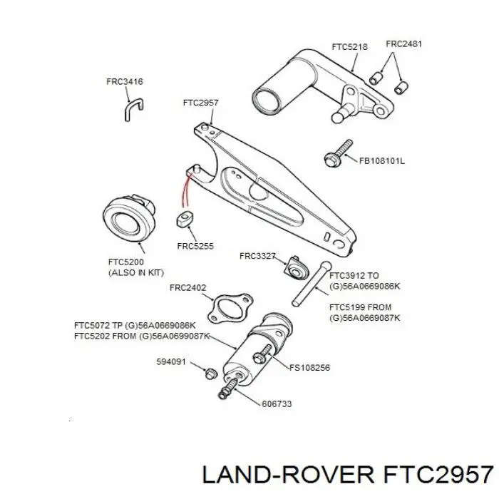 Forquilha de embraiagem Land Rover FTC2957 preço, a partir de 48,47 USD