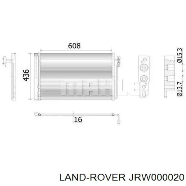 Compre JRW000020 Land Rover Radiador de aparelho de ar condicionado