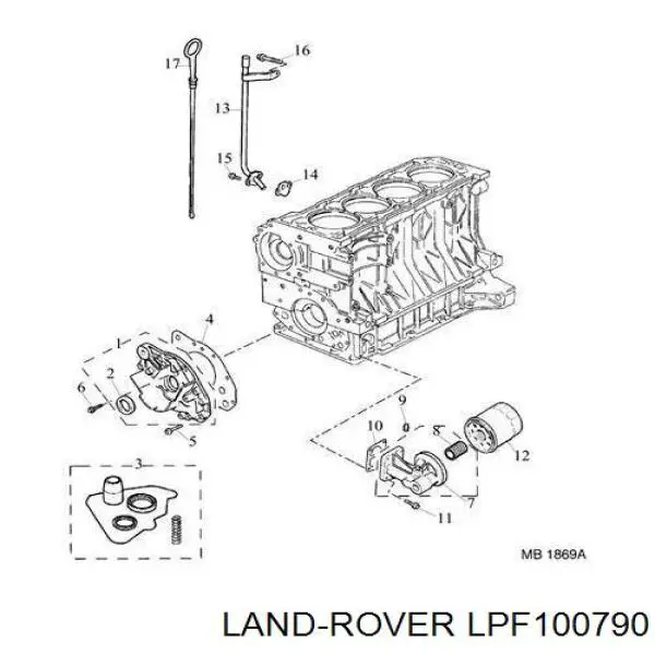 LPF100790 Land Rover Bomba de óleo