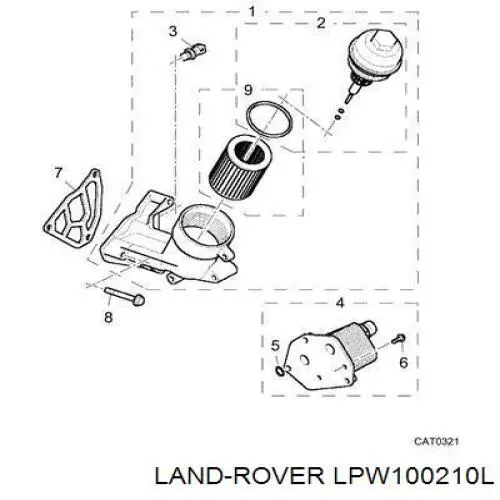 Caixa do filtro de óleo Land Rover LPW100210L preço, a partir de  