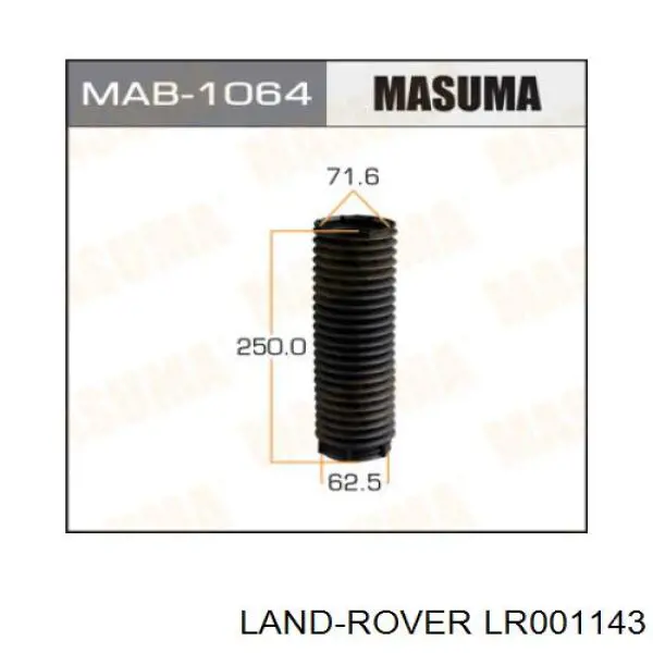 LR001143 Land Rover Bota de proteção de amortecedor dianteiro