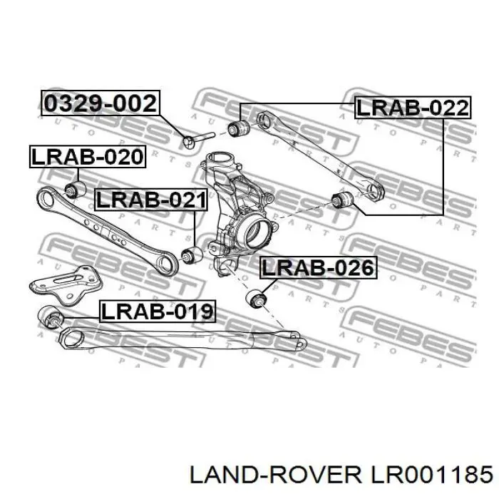 Bloco silencioso do pino de apoio traseiro Land Rover LR001185 preço, a partir de 15,68 USD