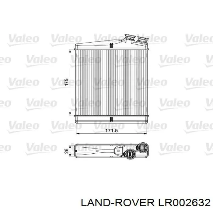 Compre LR002632 Land Rover Radiador de forno (de aquecedor)