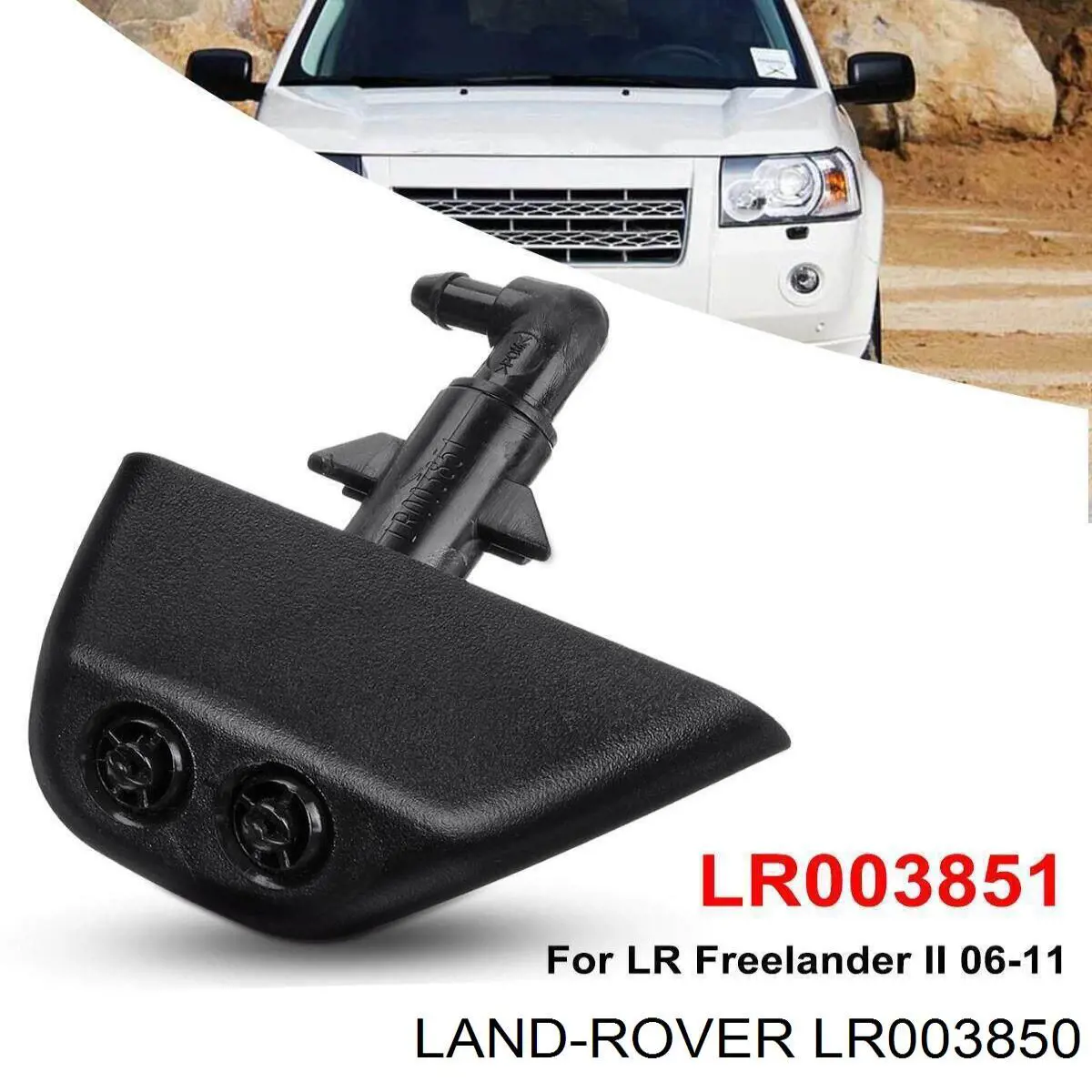 LR003850 Land Rover Injetor de fluido para lavador da luz dianteira direita
