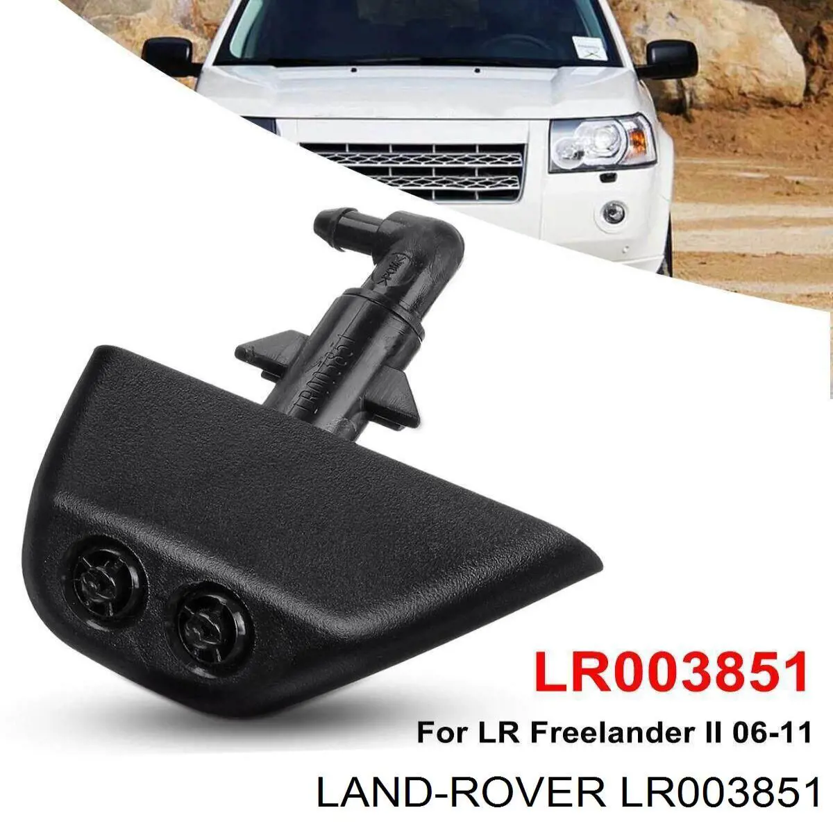 LR003851 Land Rover Injetor de fluido para lavador da luz dianteira esquerda