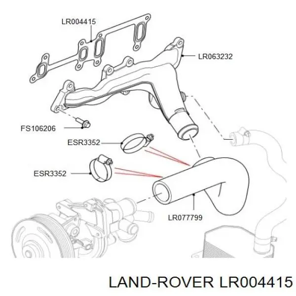 Vedante de tubo coletor de água do sistema de esfriamento Ford 1322526 preço, a partir de 9,07 USD