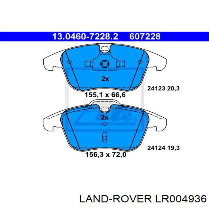 Sapatas do freio dianteiras de disco Land Rover LR004936 preço, a partir de 36,39 USD