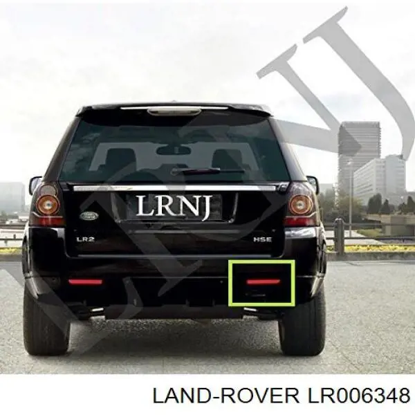 LR006348 Land Rover Retrorrefletor (refletor) do pára-choque traseiro direito
