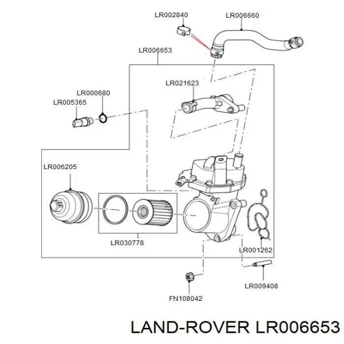 Caixa do filtro de óleo Land Rover LR006653 preço, a partir de 81,55 USD